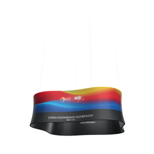 podwieszany system wystawienniczy w kształcie koniczyn