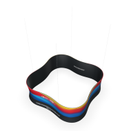 podwieszany system wystawienniczy w kształcie koniczyn