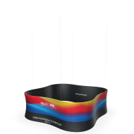 podwieszany system wystawienniczy w kształcie koniczyn