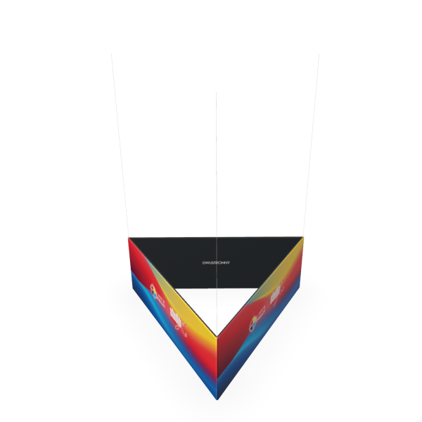 trójkątny podwieszany system reklamowy