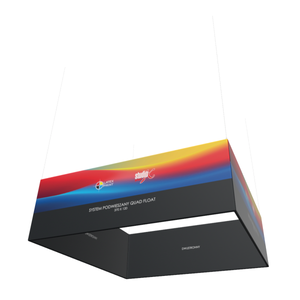 innowacyjny system reklamowy podwieszany reklamowy, na targi