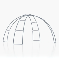 brama teksylna w kształcie kopuły, którą wykorzystasz podczas różnych działań marketingowych. Brama tekstylna w kształcie kopuły składa się z dwóch ścianek tekstylnych w formie łuku, a ich konstrukcja opiera się na kombinacji aluminiowych rurek.