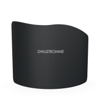 mobilna ścianka reklamowa o zwariowanym kształcie, stoisko targowe