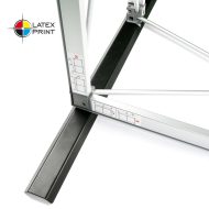 ścianka tekstylna typu popup z grafiką tekstylną HOPUP