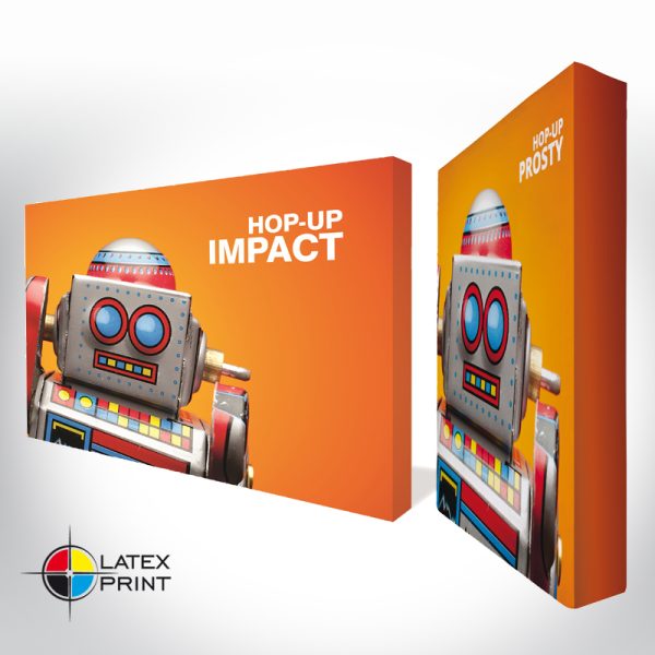 ścianka prosta tekstylna typu popup hopup