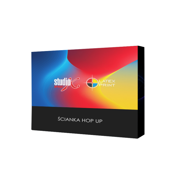ścianka prosta tekstylna typu popup hopup