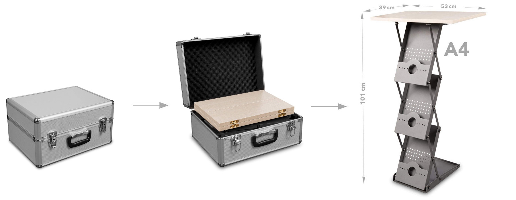 TRYBUNKA/STOJAK NA ULOTKI 2W1