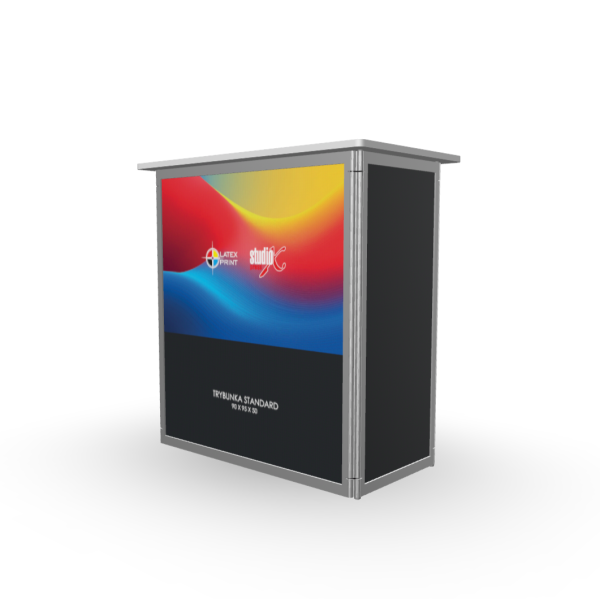 trybunka reklamowa, która będzie doskonałym rozwiązaniem dla promocji i prezentacji Twoich produktów i usług. Stoisko wystawiennicze jest nie tylko estetyczne, ale także funkcjonalne i efektywne podczas różnego rodzaju wydarzeń i wystaw.