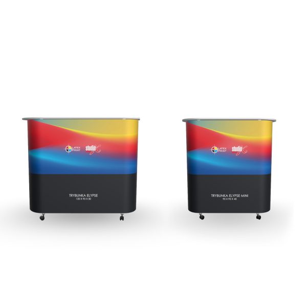 Wyposażone w praktyczną półkę, stoisko reklamowe zostało stworzone dla pełnej wygody podczas eventów, targów, kongresów i spotkań biznesowych. trybunka reklamowa, która wprowadzi nowy wymiar do Twoich akcji promocyjnych, targowych i eventowych.