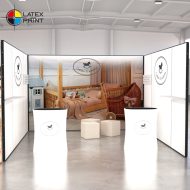 Mobilny modułowy system zabudowy targowej beznarzędziowy