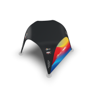 Produkt wystawienniczy, za pomocą którego zaaranżujesz wygodne i praktyczne stoisko. skuteczny nośnik treści reklamowej. Wszystko za sprawą wydruków, którymi pokryjemy dach i ściany boczne. Umieścimy na nich twoje spersonalizowane grafiki. Dzięki temu wyeksponujesz markę i umocnisz jej wizerunek w świadomości potencjalnych klientów.