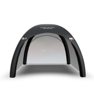 Namiot dmuchany imprezowy, który wykorzystasz nie tylko jako zabezpieczenie przed warunkami atmosferycznymi, ale również jako nośnik reklamy. Nadruk własnych grafik.