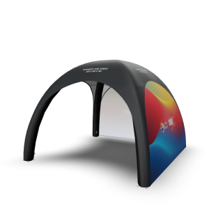 Namiot dmuchany imprezowy, który wykorzystasz nie tylko jako zabezpieczenie przed warunkami atmosferycznymi, ale również jako nośnik reklamy. Nadruk własnych grafik.