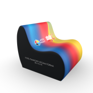 Meble targowe eventowe pufa reklamowa siedzisko