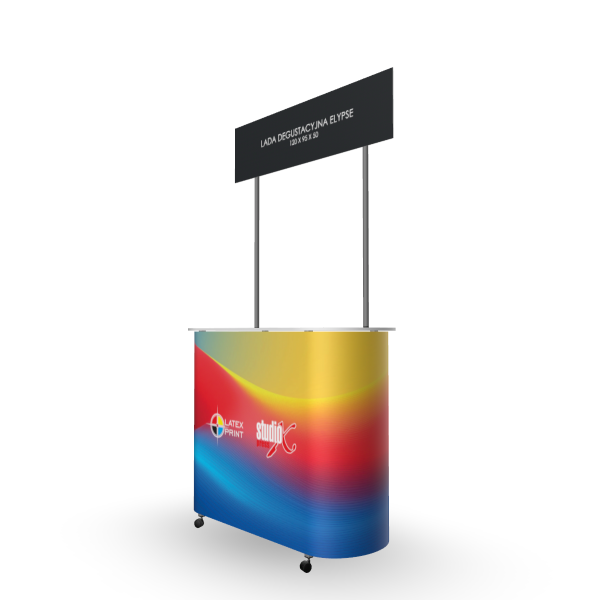 Stoisko reklamowe, trybunka z toperem, lada degustacyjna Standard i mini
