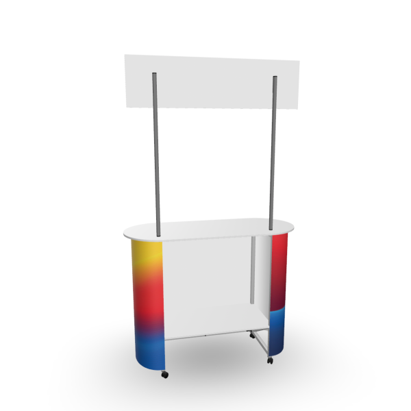 Stoisko reklamowe, trybunka z toperem, lada degustacyjna Standard i mini