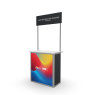 Stoisko reklamowe, trybunka z toperem, lada degustacyjna standard