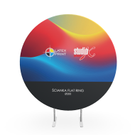 ścianka tekstylna rurkowa w kształcie koła