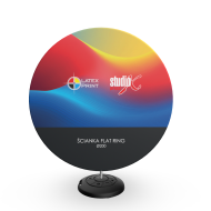 ścianka tekstylna rurkowa w kształcie koła