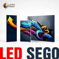 kasetony LED wolnopstojace zabudowa targowa