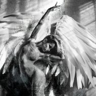 Seria grafik GREY ART tapety naklejki plakaty Anioł Angel tapeta