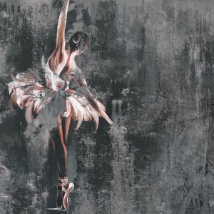 Seria grafik GREY ART tapety naklejki plakaty Balerina Balet