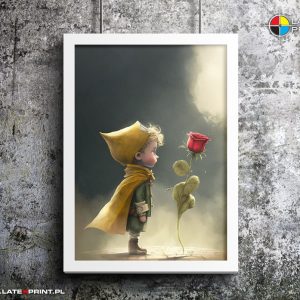 Mały chłopiec i róża