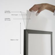 Wysoki Potykacz Reklamowy / zewnętrzny stojak na plakaty Slim - obrazek 3