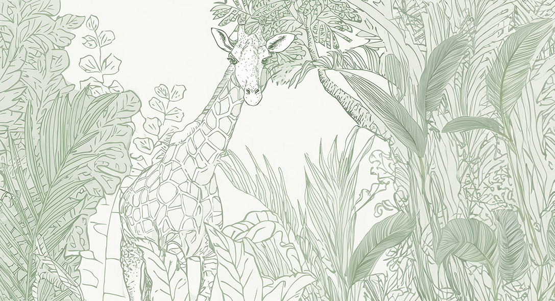 tapeta dla dzieci w kolorach zielonych na wymiar