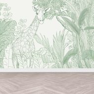 tapeta dla dzieci w kolorach zielonych na wymiar