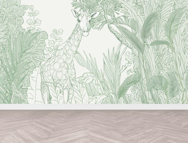 tapeta dla dzieci w kolorach zielonych na wymiar