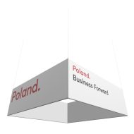 Hanger reklamowy system podwieszany Quadro float stoisko Poland Business Forward - obrazek 2
