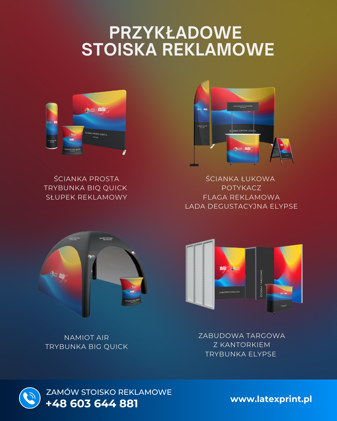 Przykładowe stoiska reklamowe stoisko reklamowe na tari