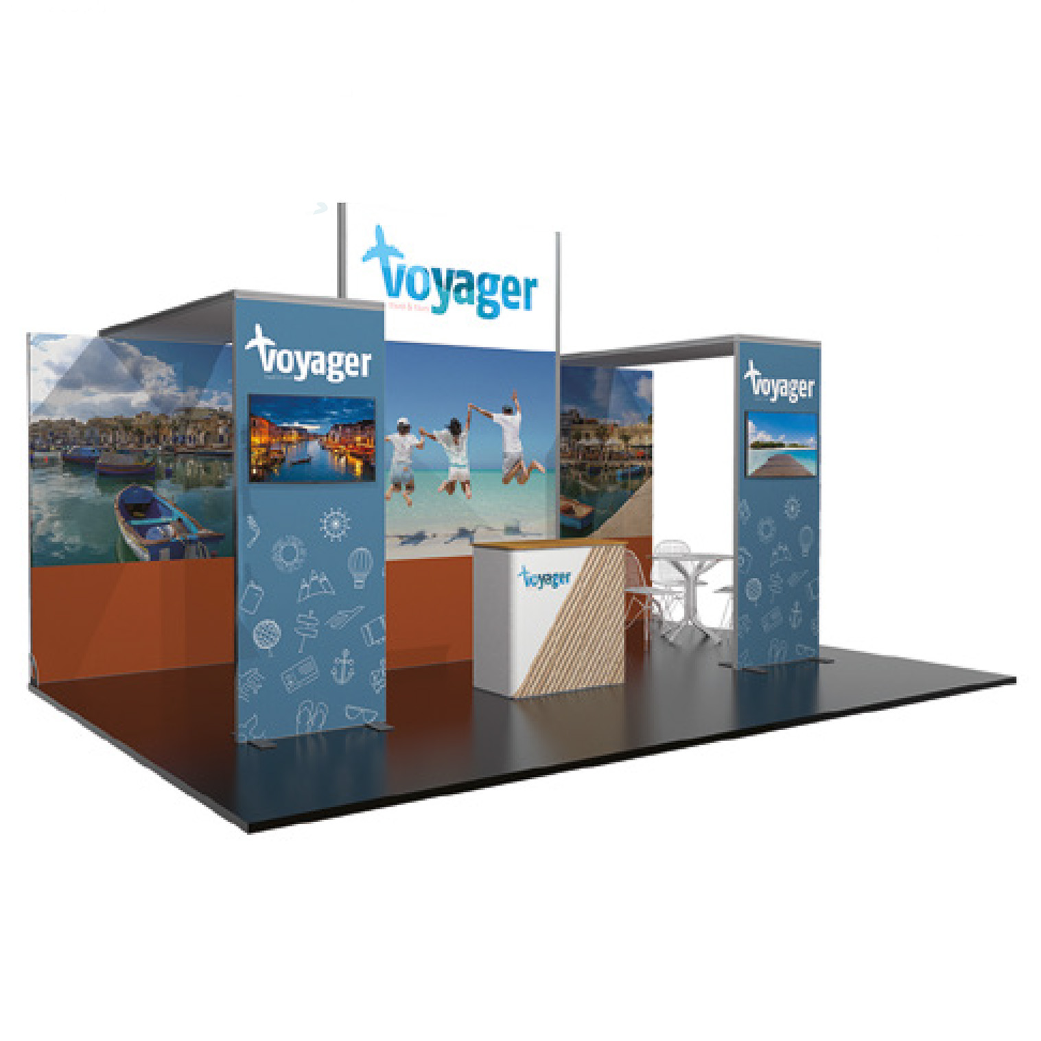 stoisko targowe reklamowe 24m2