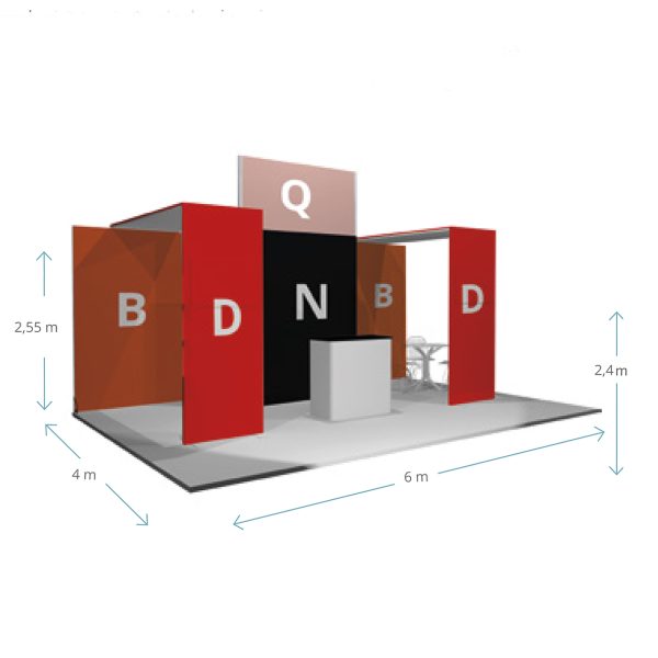 stoisko targowe reklamowe 24m2