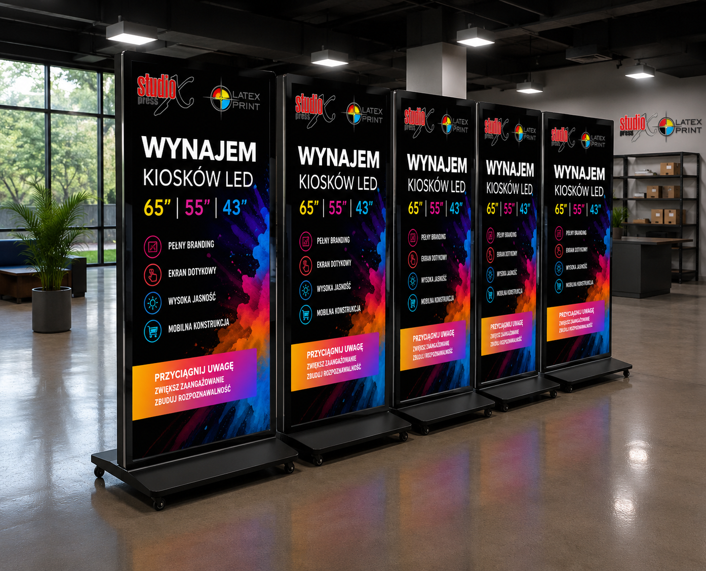 infokiosk ekran LED android do wynajęcia